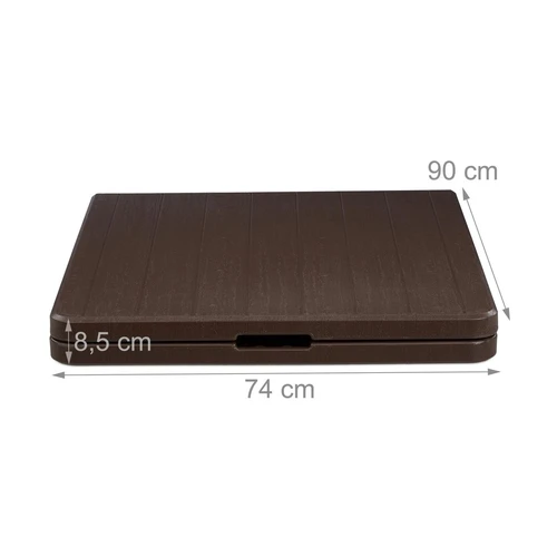 Sulankstomas lauko stalas Relaxdays, Rudas, 180 × 73 × 74 cm - Stalai
