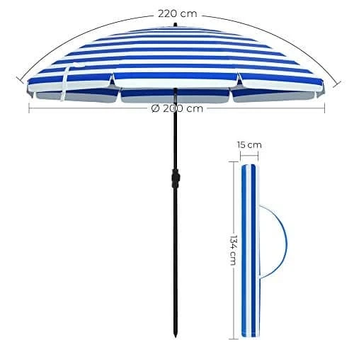 Erdvus skėtis 3-4 žmonėms su stabiliu stiebu