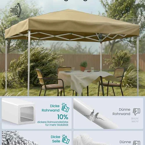 Sulankstomas paviljonas SONGMICS, 300 × 300 × 260 cm - Pavėsinės ir jų priedai