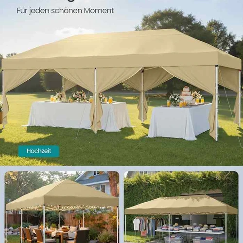 Sulankstomas paviljonas SONGMICS, 600 × 300 × 260 cm - Pavėsinės ir jų priedai