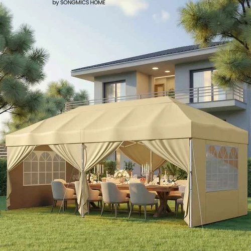 Sulankstomas paviljonas SONGMICS, 600 × 300 × 260 cm - Pavėsinės ir jų priedai