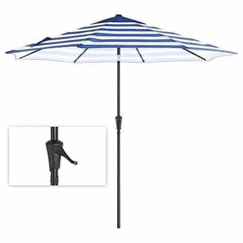 Tvirtas skėtis su 2,65 m skersmeniu ir UPF 50+ apsauga