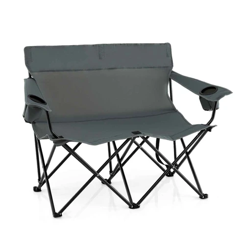 Sulankstomas suolas 132x66x96cm., pilkos/juodos spalvos