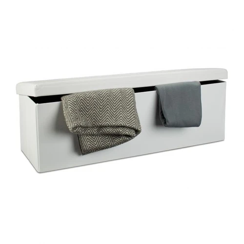 Sulankstomas suoliukas 38x114x38cm., baltos spalvos