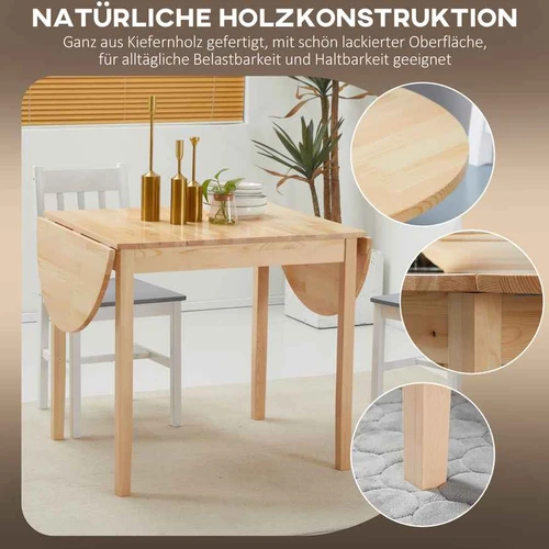 Natūralaus pušies valgomojo stalas