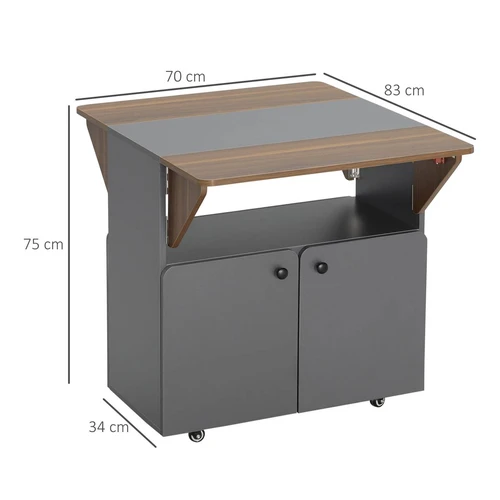 Sulankstomas valgomojo stalas, su spintele, 70 × 75 × 83 cm - Stalai