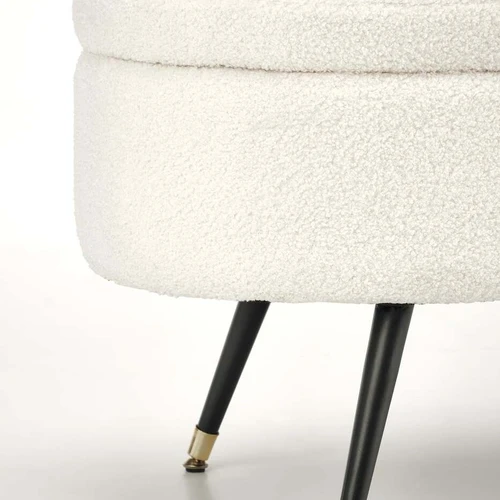 Praktiškas suolas su laikymo funkcija, boucle medžiaga