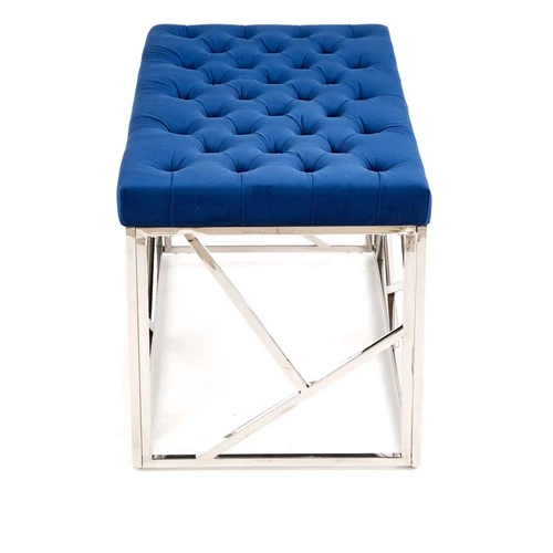 Kokybiška sofos kėdė su audinio ir chromuoto plieno deriniu