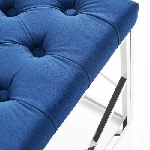 Stilingos sofos kėdės 98x44x47 cm, tamsiai mėlyna ir sidabrinė spalva