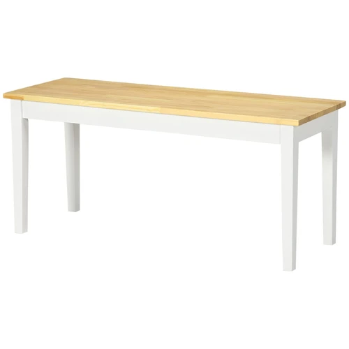 Suoliukas Homcom 102x36x45cm., šviesiai rudos/baltos spalvos