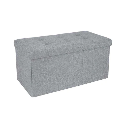 Suoliukas su daiktadėže 76 cm., šviesiai pilkos spalvos