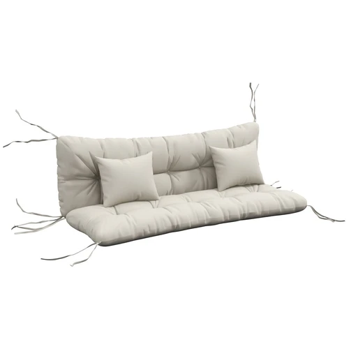 Suoliuko pagalvėlės, 4 dalių komplektas, Baltos, 150 × 50 × 12 cm