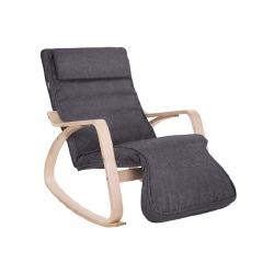 Supama kėdė su reguliuojama kojų atrama LYY42GYZ, tamsiai pilkos spalvos