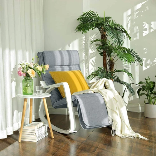 Aukšto komforto lygio kėdė su lino imitacijos užvalkalu