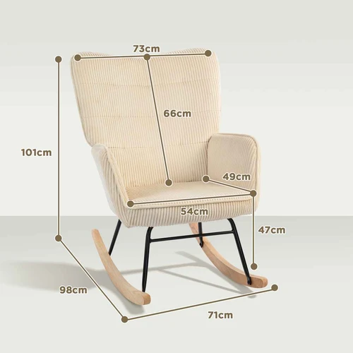 Supamas fotelis Homcom 98x71x101cm., įvairių spalvų - Foteliai