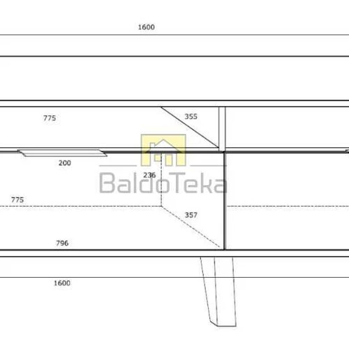 Stilinga spinta su LMDP plokšte ir juodomis kojelėmis