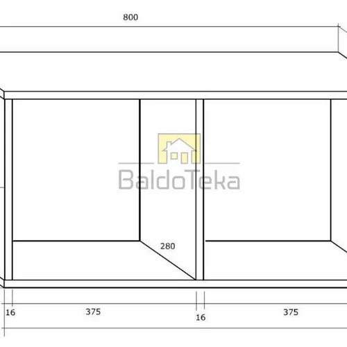 Tvarkinga spintelė 40x80x28 cm, 16 mm LMDP, spalva pagal pageidavimą