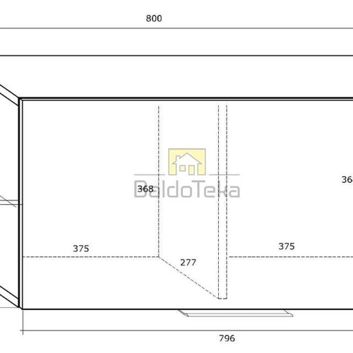 Kompaktiška spintelė 80x40x28 cm, 16 mm LMDP, spalva pagal pageidavimą