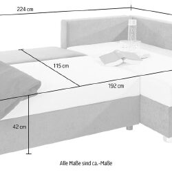 Svetainės kampas su miegama funkcija ir patalynės dėže - Minkšti kampai
