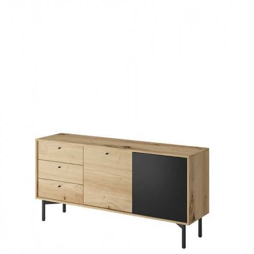 Ąžuolo Artisan sekcija FLOW 1 PI su komoda, lentyna ir TV staliuku