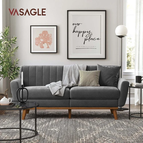 Patogi ir stilinga sofa su poliesterio apvalkalu