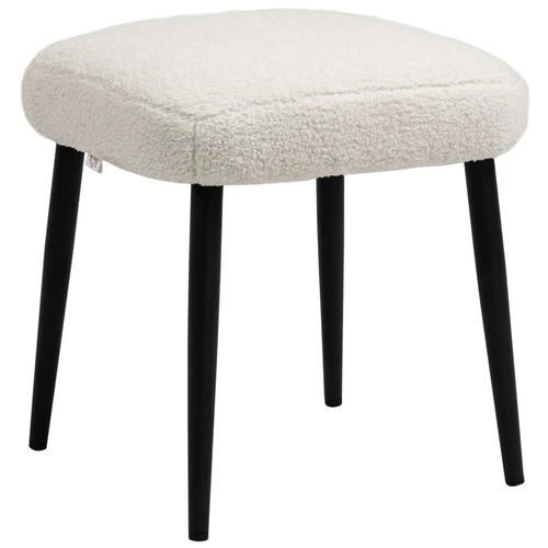 Taburetė Homcom 42x42x47cm., kreminės/juodos spalvos