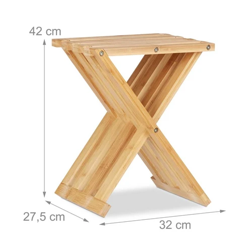 Taburetė Relaxdays 10021853.0, sulankstoma, 32,2 × 42 × 27,5 cm - Pufai