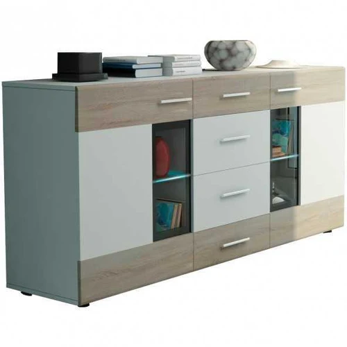 TANGO LUMIA komoda balta / ąžuolas sonoma