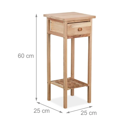 Telefonų konsolės Relaxdays 10050644.0, 2 vnt, Ruda, 60 × 60 × 25 cm - Konsolės