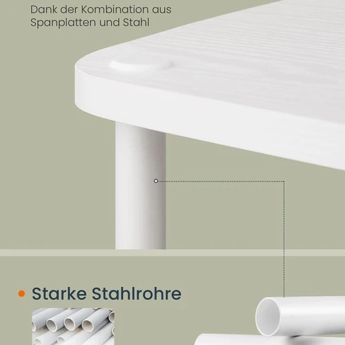 Televizoriaus spintelė SONGMICS HOME LTV500W01, Iki 50 colių, Balta, 110 × 46 × 35 cm - TV spintelės