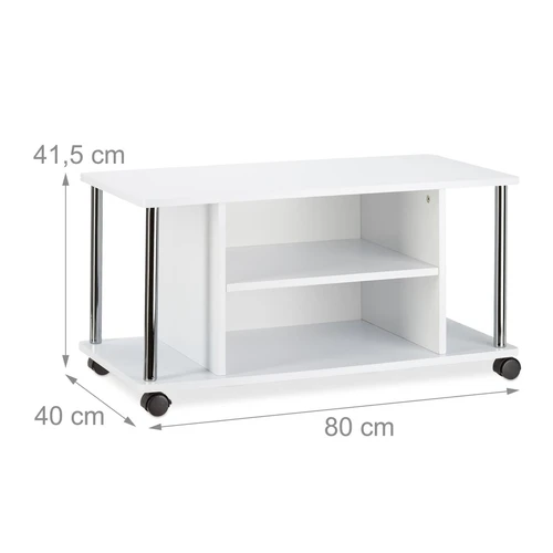 Televizoriaus staliukas Relaxdays 10021865.0, 3 lentynos, 80 × 41,5 × 40 cm - TV spintelės