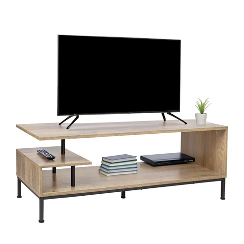 Televizoriaus staliukas Relaxdays, 3 atviros lentynos, 106 × 40 × 39,5 cm - TV spintelės