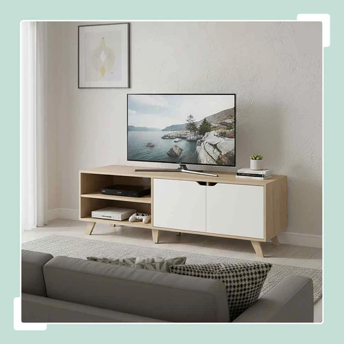 Televizoriaus staliukas Relaxdays, 6 skyriai, 140 × 50 × 40 cm - TV spintelės