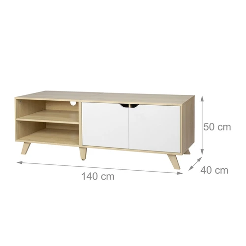 Televizoriaus staliukas Relaxdays, 6 skyriai, 140 × 50 × 40 cm - TV spintelės