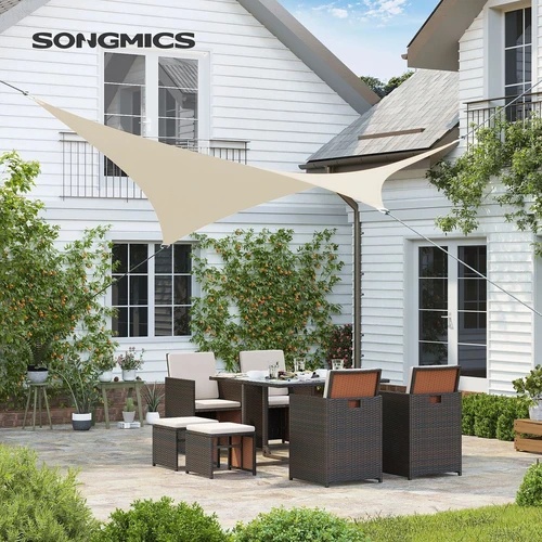 Lengva ir orui laidži saulės burė sodui, terasai, balkonui