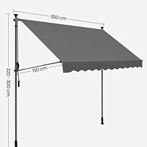SONGMICS markizė 350x130 cm – patogi ir patvari