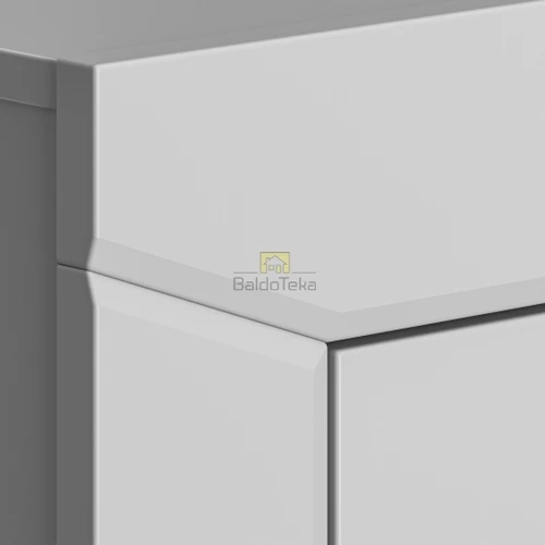 Stylingas sidabrinė pilka spinta su moderniu dizainu