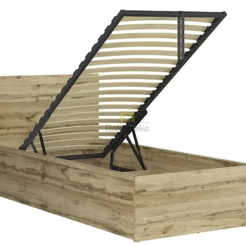 Lova su patalynės dėže ir grotelėmis, be čiužinio