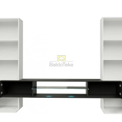 Juoda-balta TV spinta su MDF korpusu