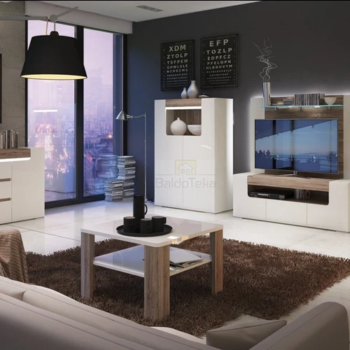 Kokybiška TORONTO spintelė balta matinė ir blizgi