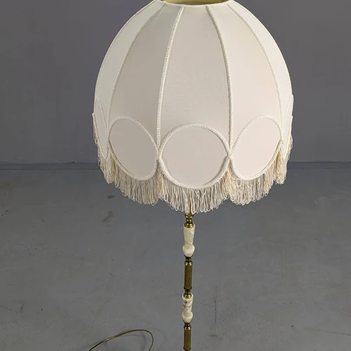 Autentiškas žalvaro toršeras su marmuru – 148 cm