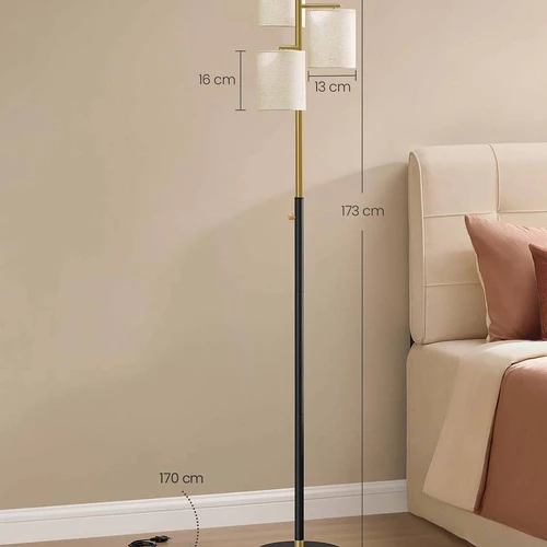 Toršeras VASAGLE LFL003B02, 3 E27 lizdai, 29 × 29 × 173 cm - Toršerai