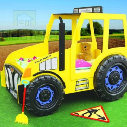 Moderni medinė lova su įvairiomis spalvų galimybėmis