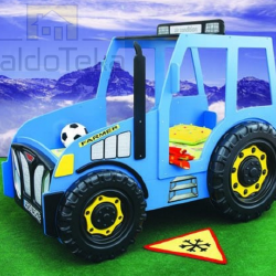 Spalvota lova su grotelėmis – žalia, geltona, mėlyna arba raudona