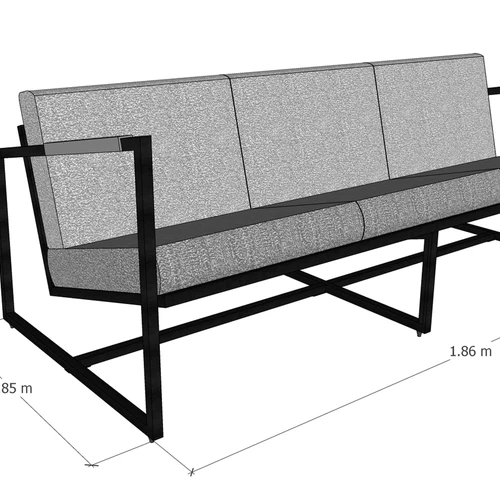 Trivietė lauko sofa – jaukumui ir ilgiems vakaramsModerni lauko sofa su metaliniu rėmu ir termo uosiuAtspari drėgmei lauko sofa su reguliuojamomis k