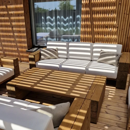 Trivietė lauko sofa ¦ TIMBER - Foteliai, sofos
