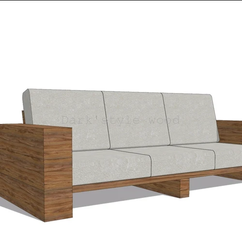 Trivietė lauko sofa ¦ TIMBER - Foteliai, sofos