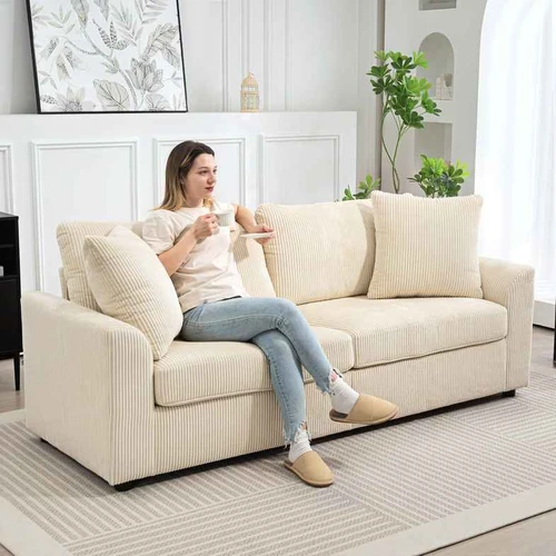Trivietė sofa, 3 vietų, 212 × 80 × 88 cm - Sofos