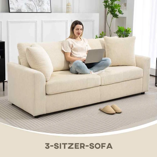 Trivietė sofa, 3 vietų, 212 × 80 × 88 cm - Sofos
