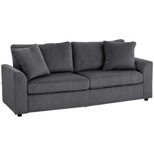 Trivietė sofa, 3 vietų, Pilka, 212 × 80 × 88 cm